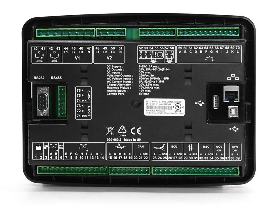 Synchronising Load Sharing Control Module DSE8610